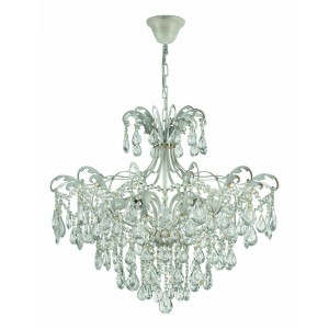 Подвесная люстра IDLamp 298/6-Whitepatina Сristallo