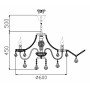 Подвесная люстра Maytoni ARM220-05-W Contrast